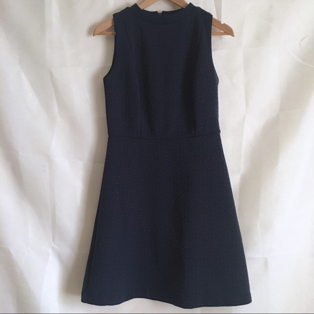 ANN TAYLOR | High Neck Pleated Career A Line Dress